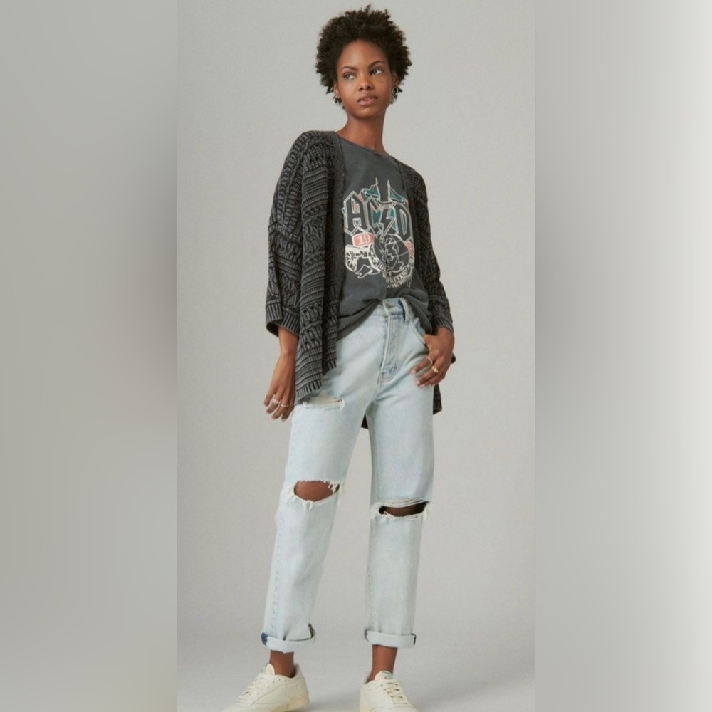 Lucky Brand Jean : 90s Loose Crop : high rise straight crop